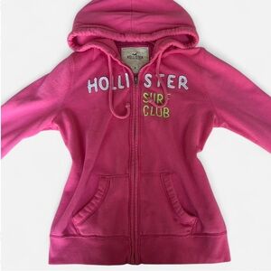 Hollister Pink Zip-up Hoodie
